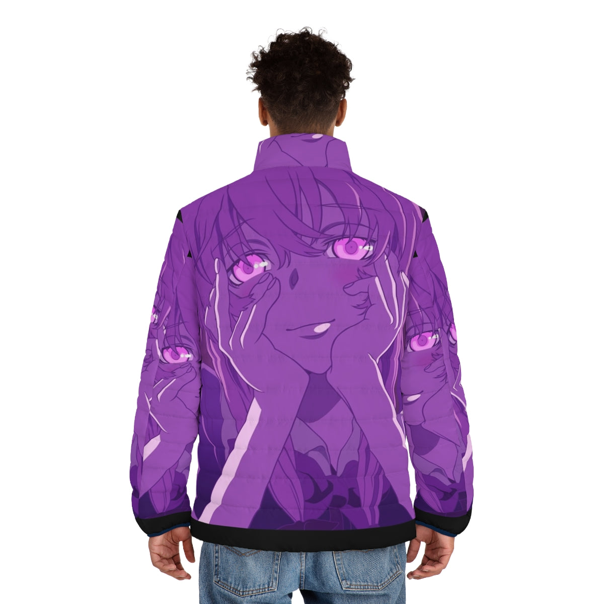 Yuno Gasai Mirai Nikki Future Diary anime-inspired puffer jacket - men back