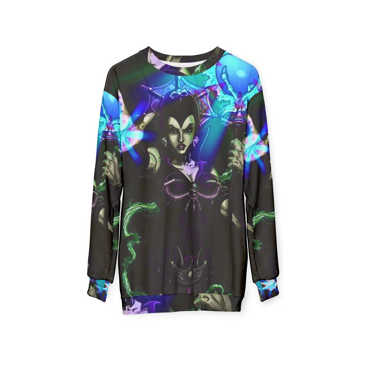 Evil Lyn Dark Sweatshirt - Retro Anime Inspired Apparel - hanging