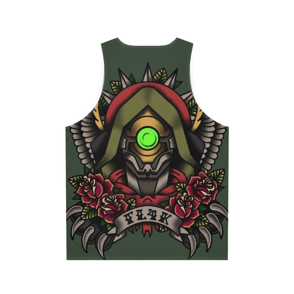 1920s Tattoo Style Fl4K Borderlands Unisex Tank Top - Back