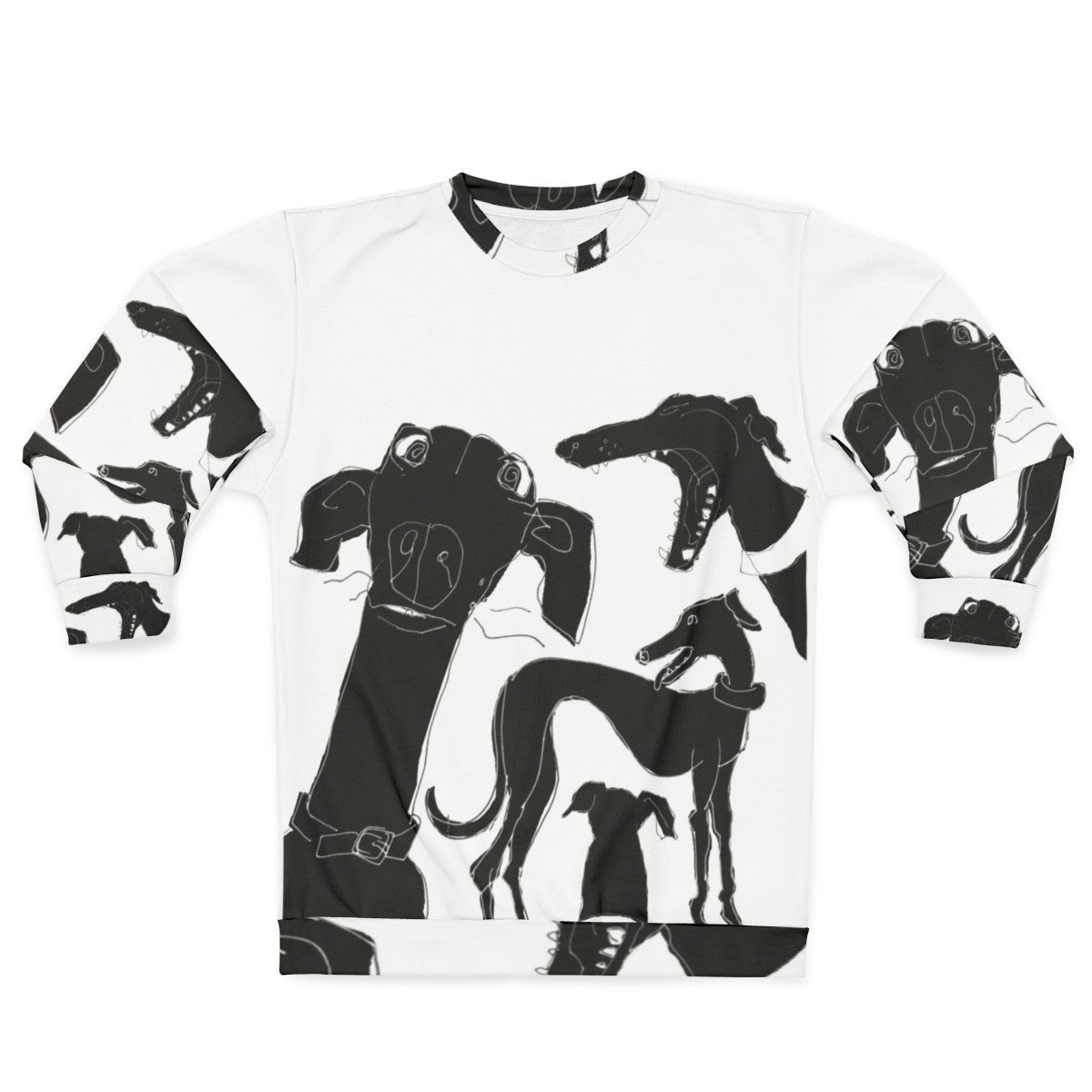 Greyhound pixel dog sweatshirt