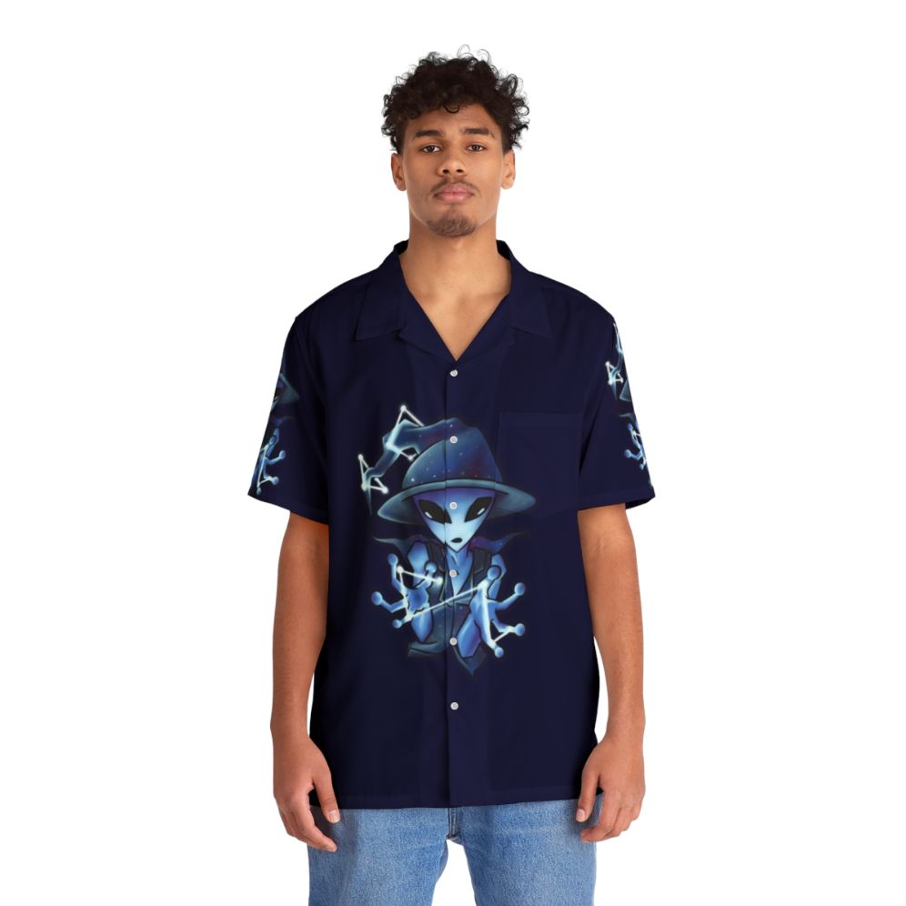 Galaxy Witch Alien Hawaiian Shirt - Intergalactic Tropical Style - People Front