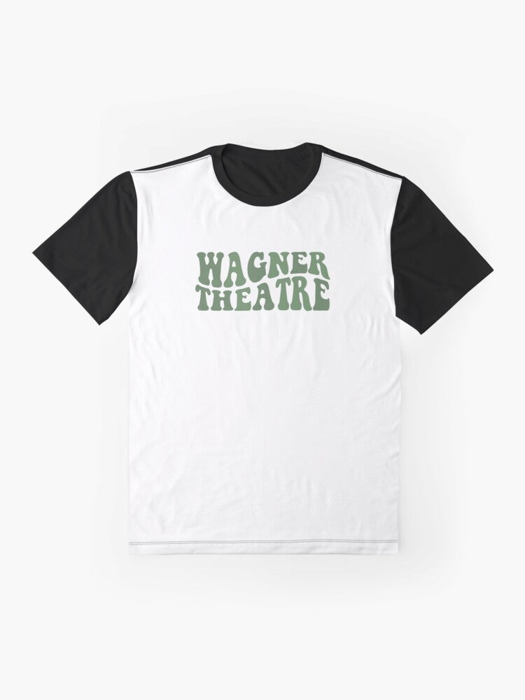 Wagner College Groovy Warped Font Graphic T-Shirt - Flat lay