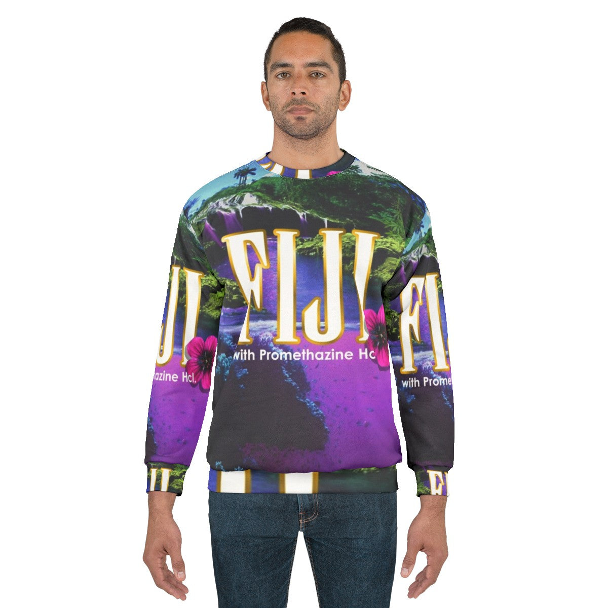 Purple Dream Vaporwave Sweatshirt with Aesthetic Design - men