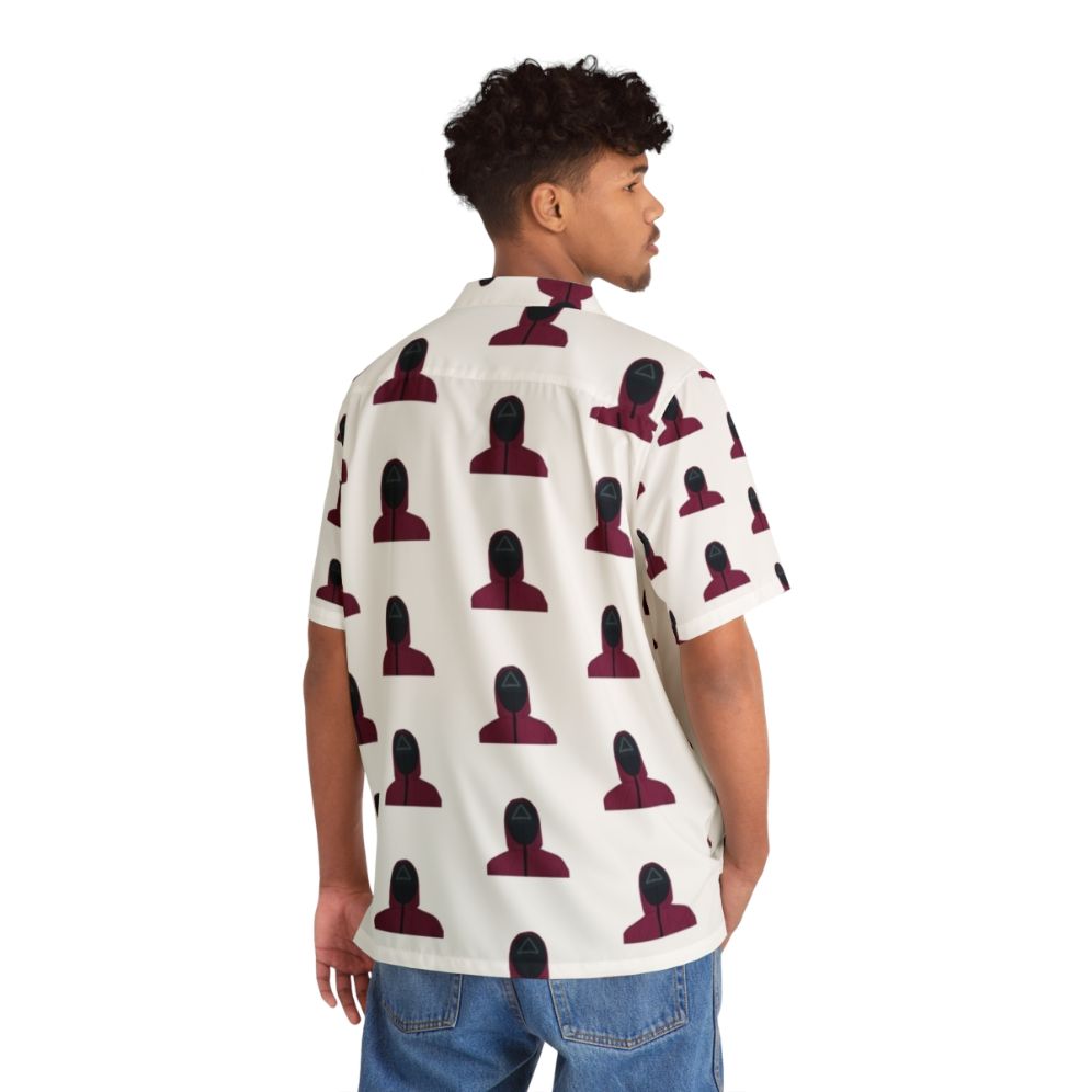 Squid Game Workers Hawaiian Shirt 2 with Squid Game characters - People Back