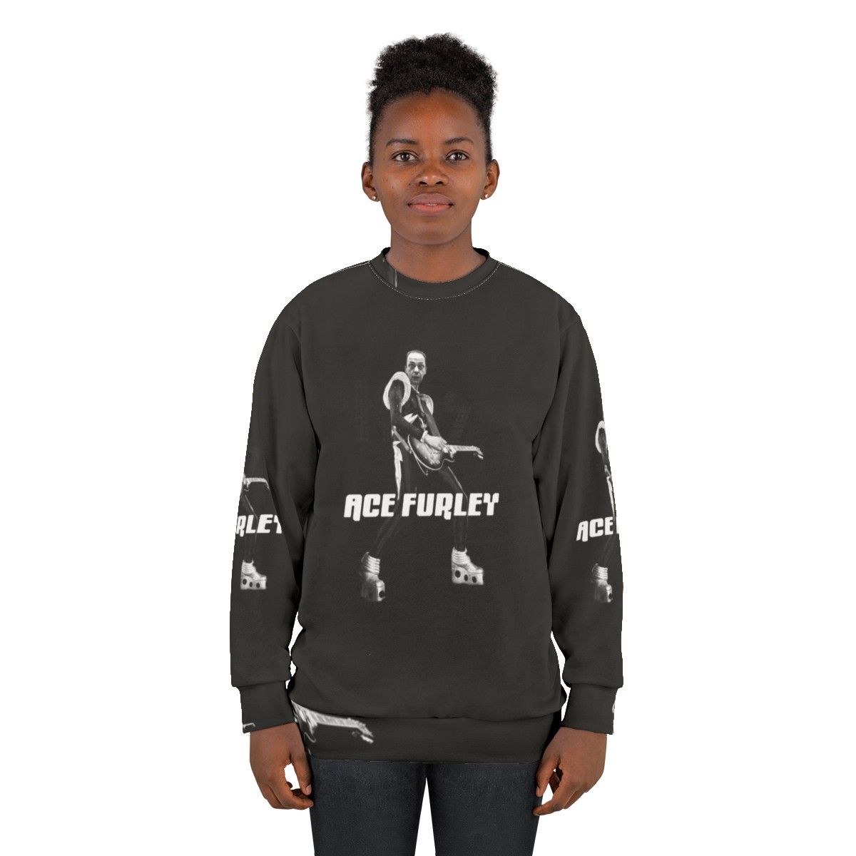 Ace Furley Sweatshirt featuring a guitar design - women