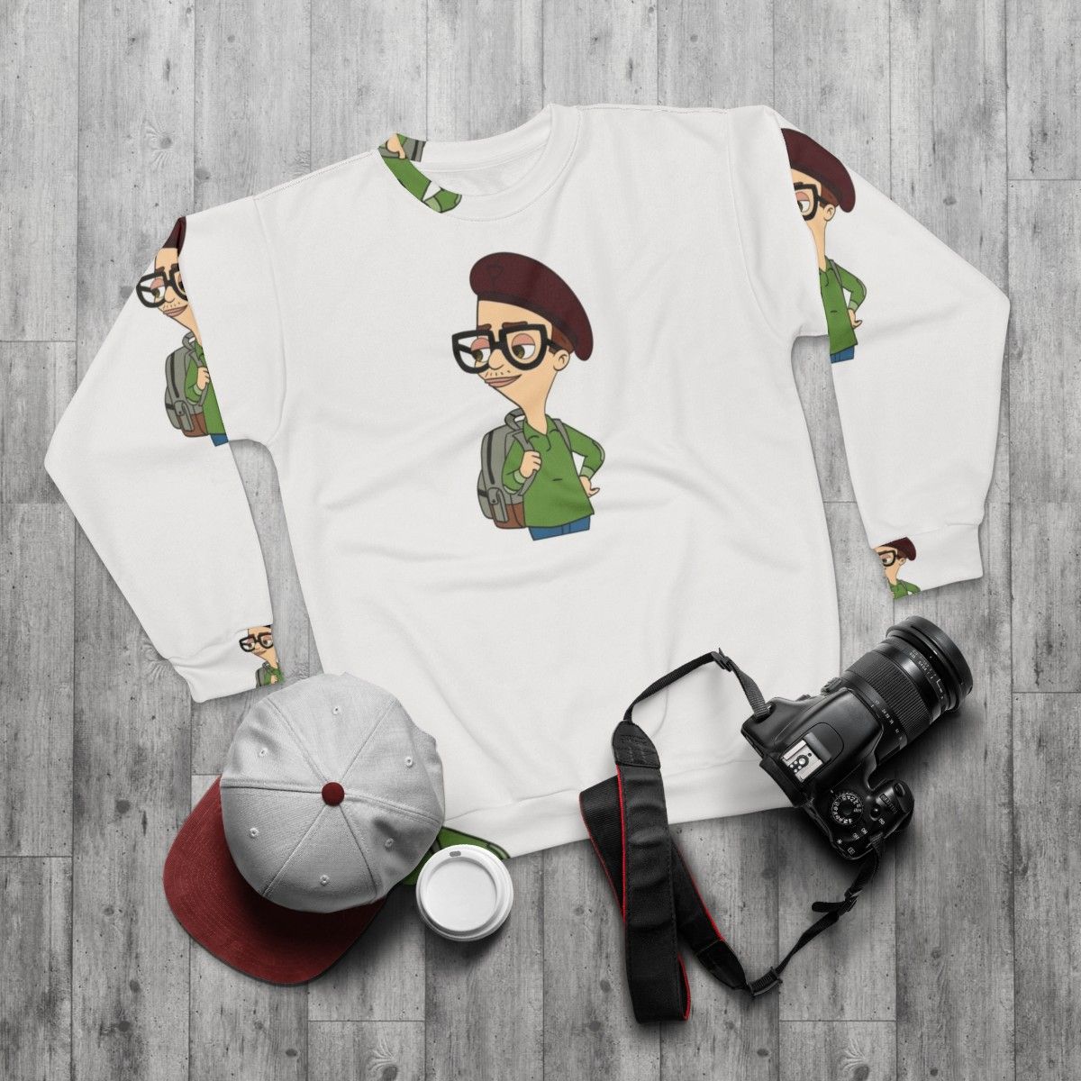 Andrew Glouberman Big Mouth Character Sweatshirt - flat lay