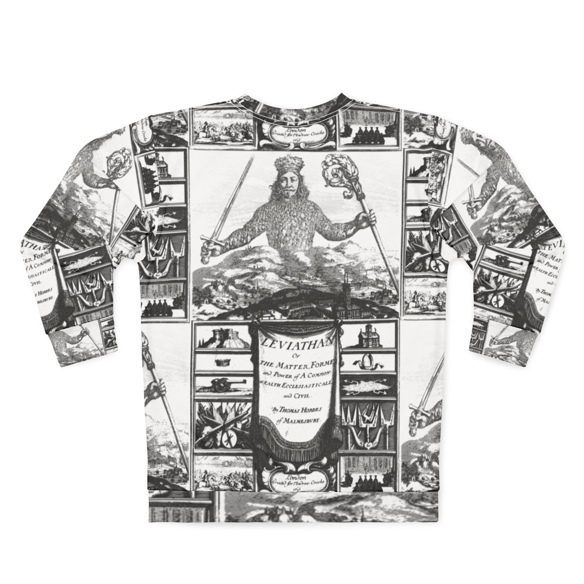 Hobbes Leviathan Frontispiece Sweatshirt - Back