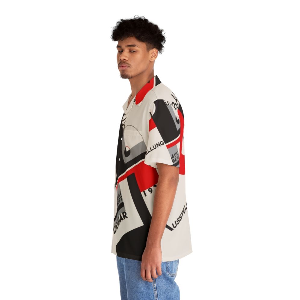 Bauhaus-inspired abstract pattern Hawaiian shirt - People Left