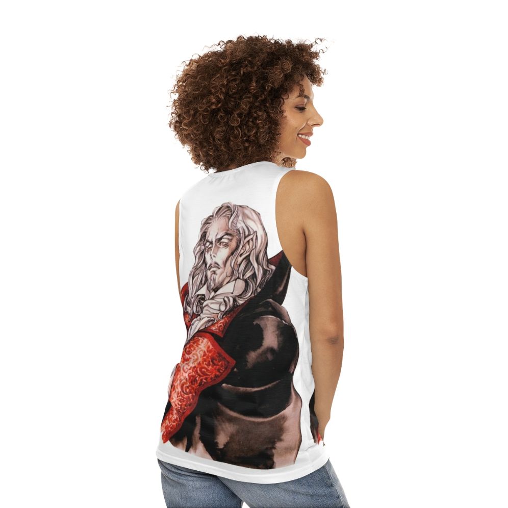 Dracula Hector Chibi Unisex Tank Top - women back