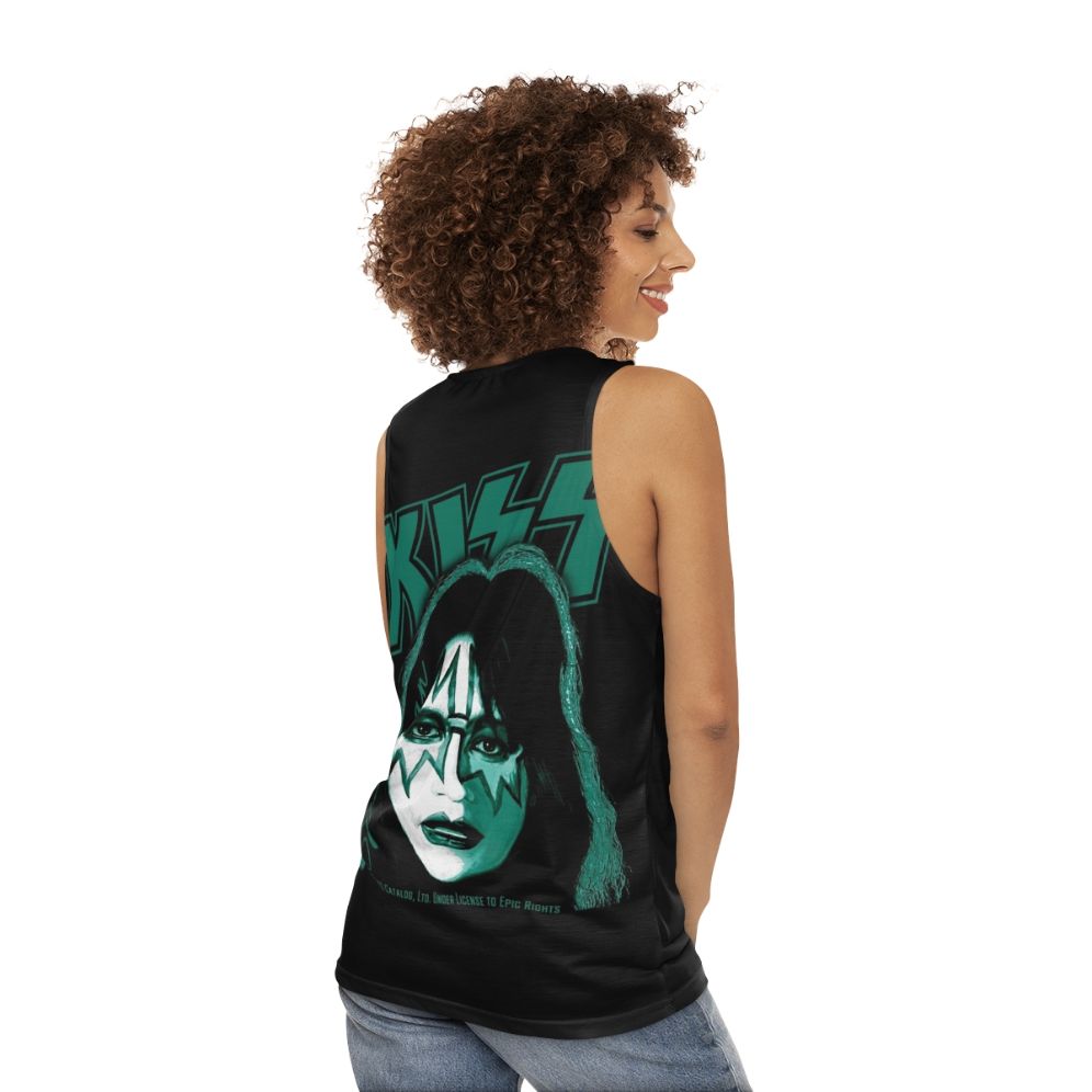 Spaceman Kiss Rock Band Unisex Tank Top - women back