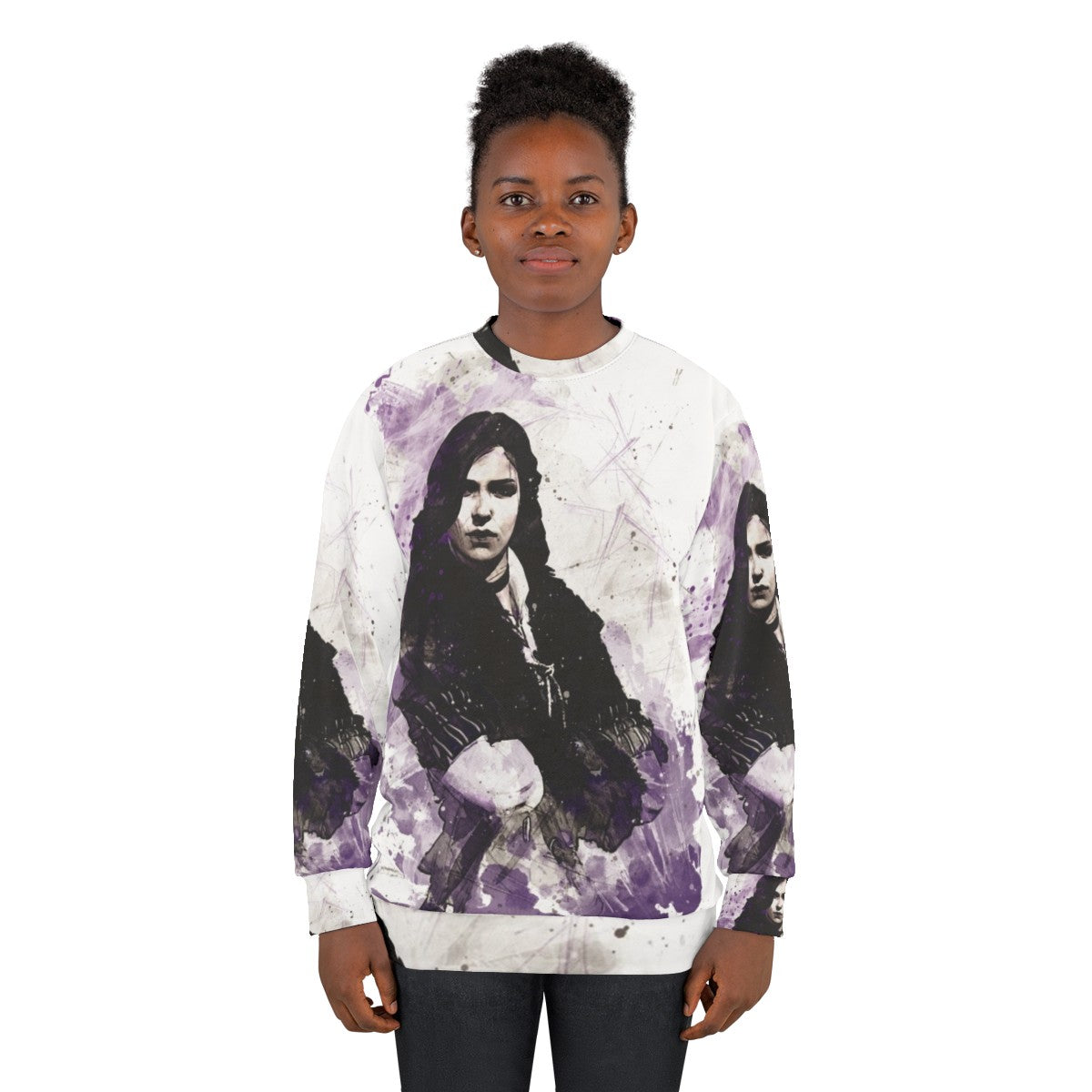 Yennefer of Vengerberg from The Witcher painting on a sweatshirt - women