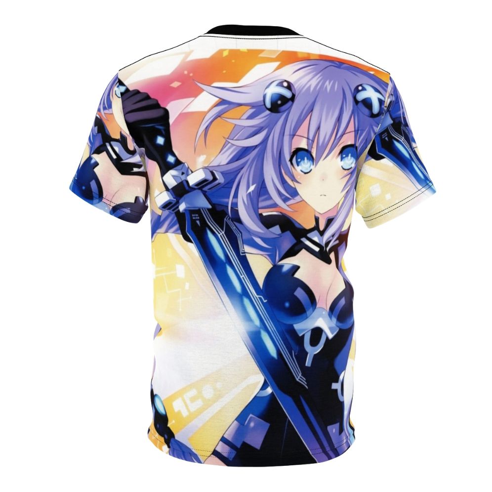 Stylish Neptunia-themed t-shirt with Purple Heart and Neptune graphics - Back