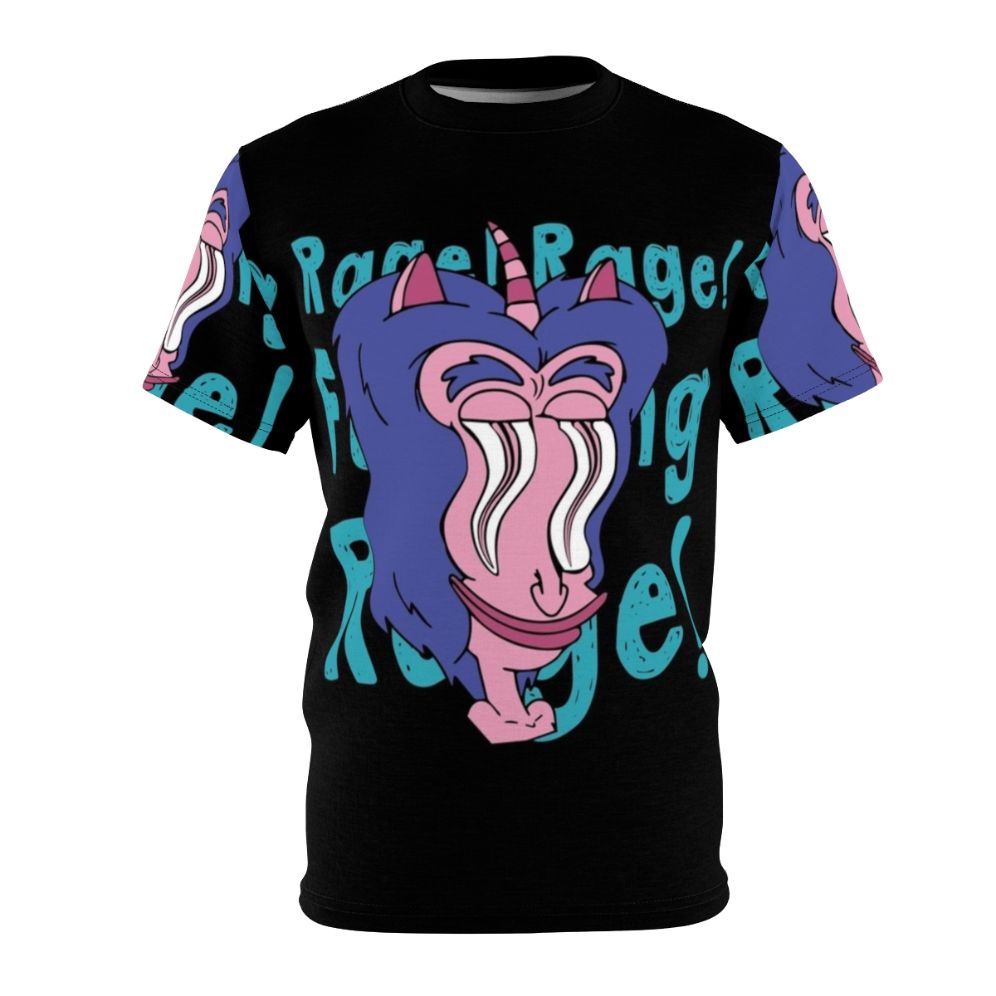 Humorous t-shirt design featuring the Big Mouth hormone monster character from the popular Netflix animated comedy series