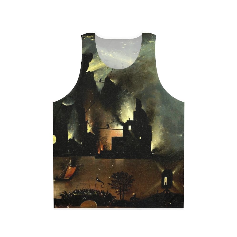 Hieronymus Bosch inspired unisex tank top with hellish imagery