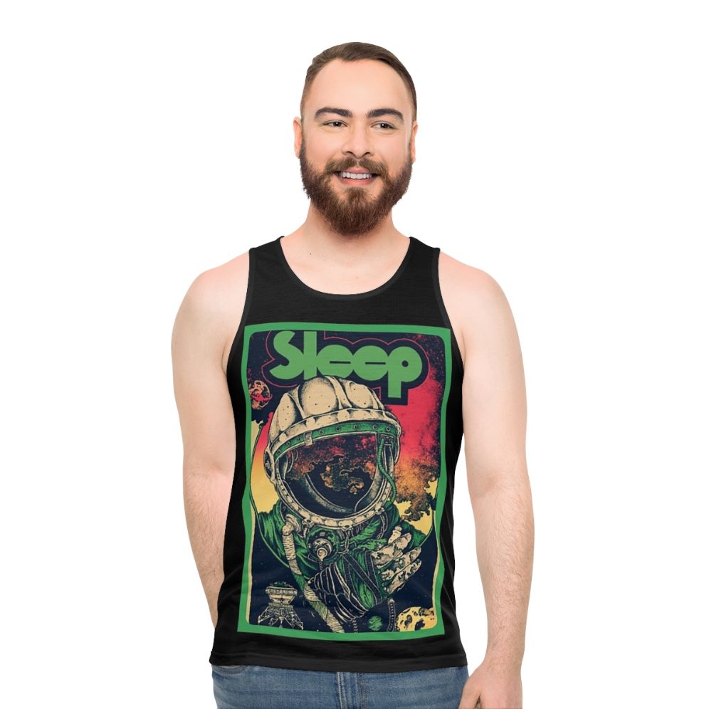 Sleep Band Unisex Metal Tank Top with Uchiha Clan and Sharingan Eye Design - men