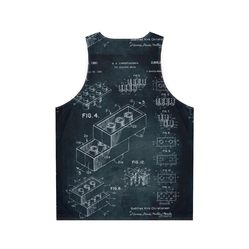 1958 Toy Building Brick Unisex Tank Top - Back