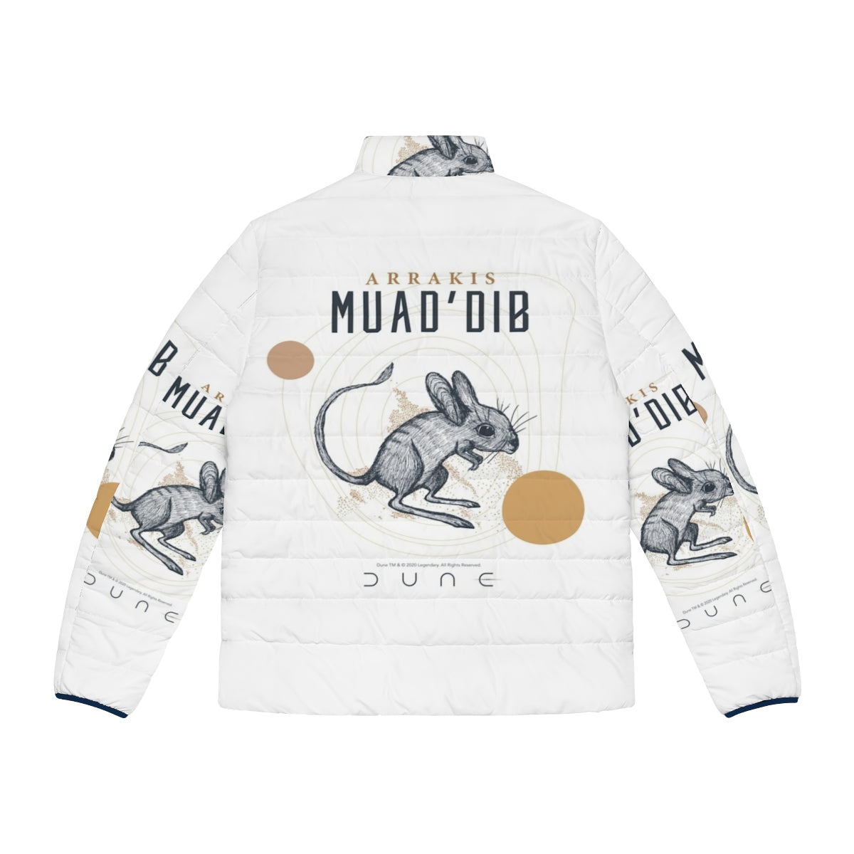 Dune 2020 Muaddib Puffer Jacket - Arrakis Desert Inspired Fashion - Back