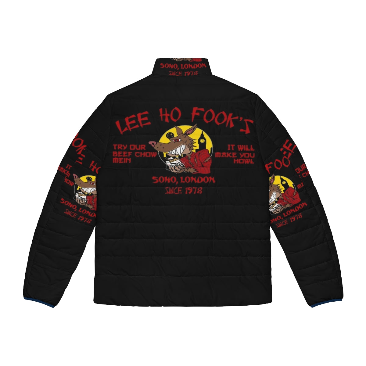 Puffer jacket with werewolves of London design - Back