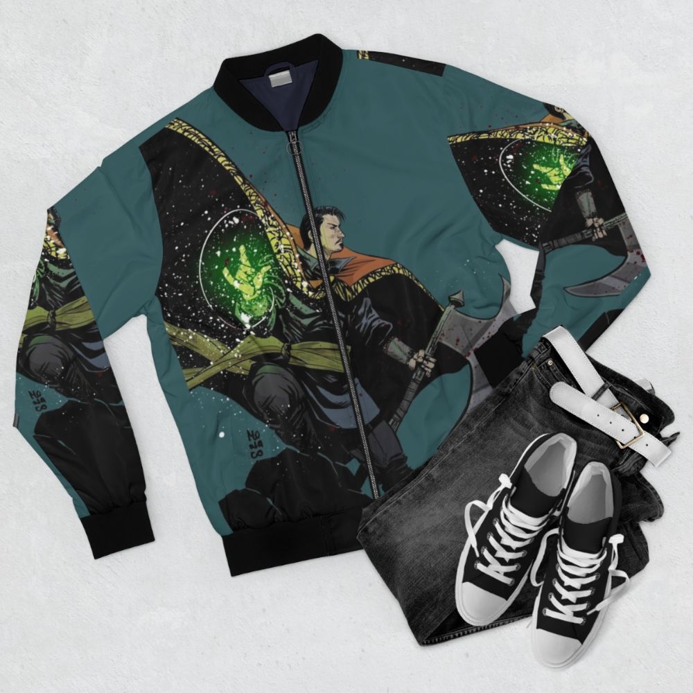 Marvel Doctor Strange Bomber Jacket featuring Benedict Cumberbatch - Flat lay