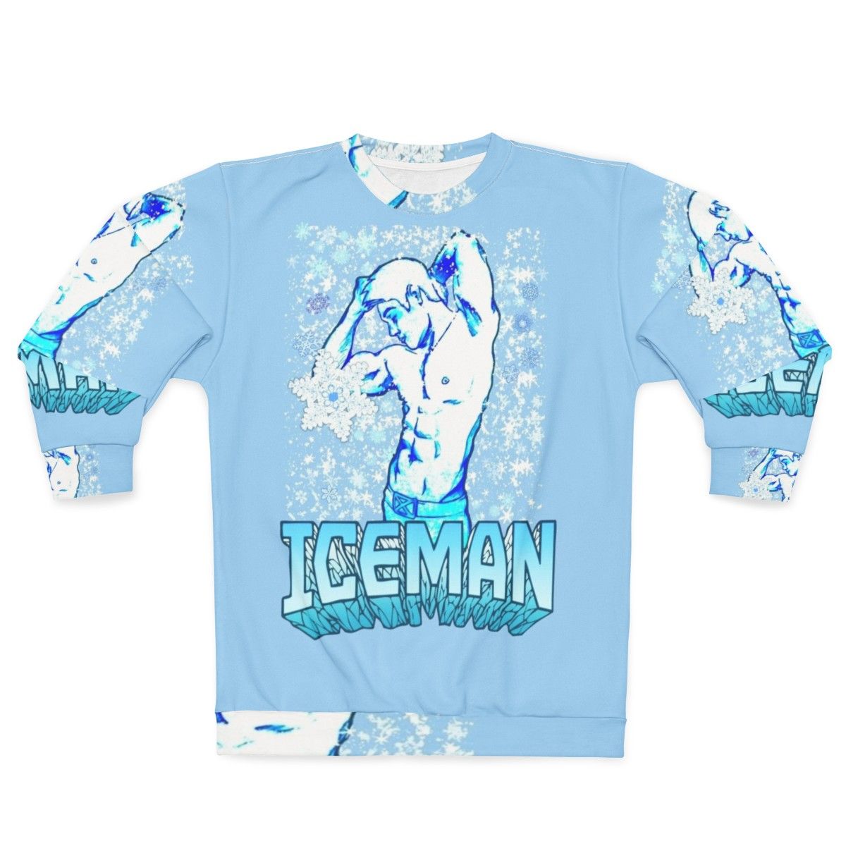 Iceman superhero sweatshirt featuring the X-Men character