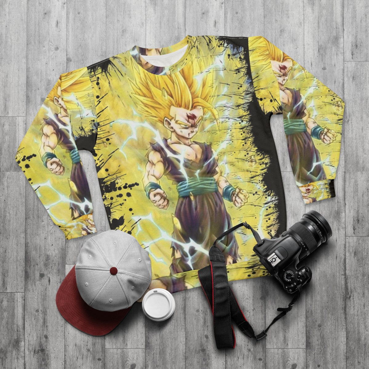 Gohan SSJ2 Dragon Ball Z Sweatshirt - flat lay