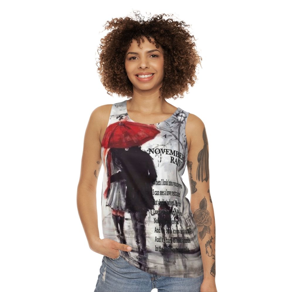 Unisex November Rain Tank Top - women