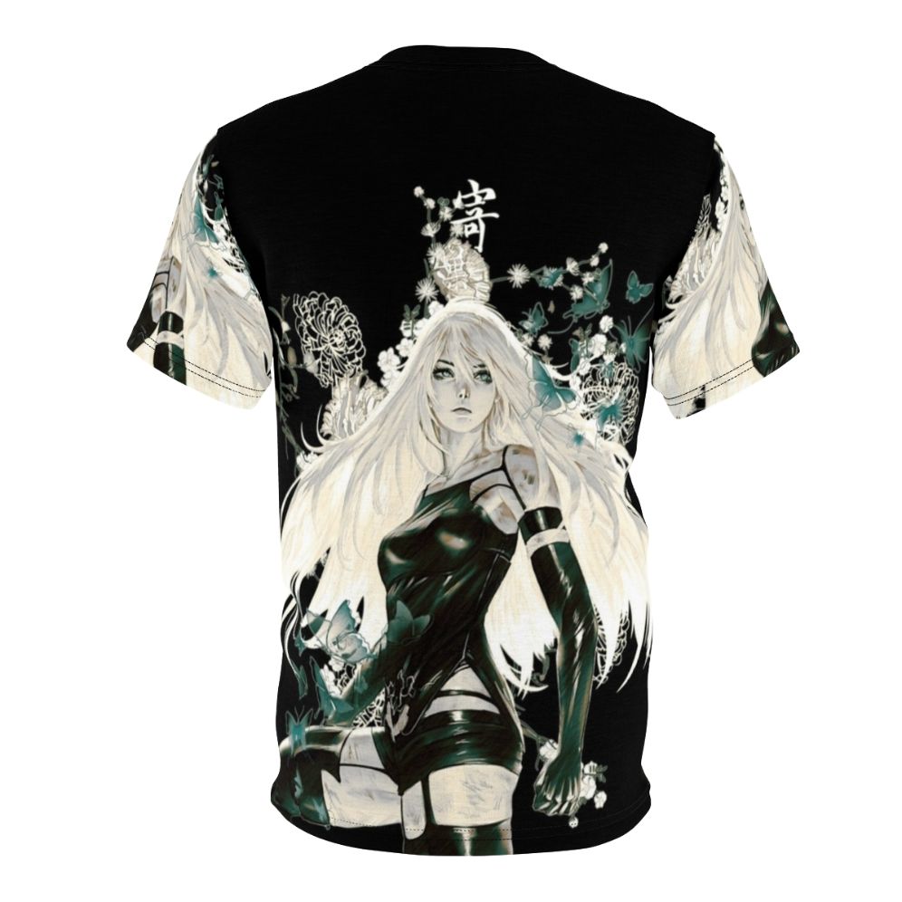 Magical butterflies and floral patterns adorn this high-quality AOP t-shirt - Back