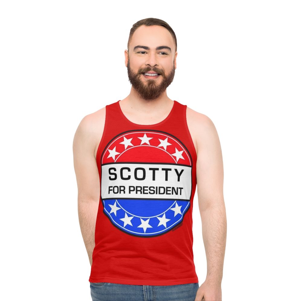 Vintage Scotty For President Unisex Star Trek Tank Top - men