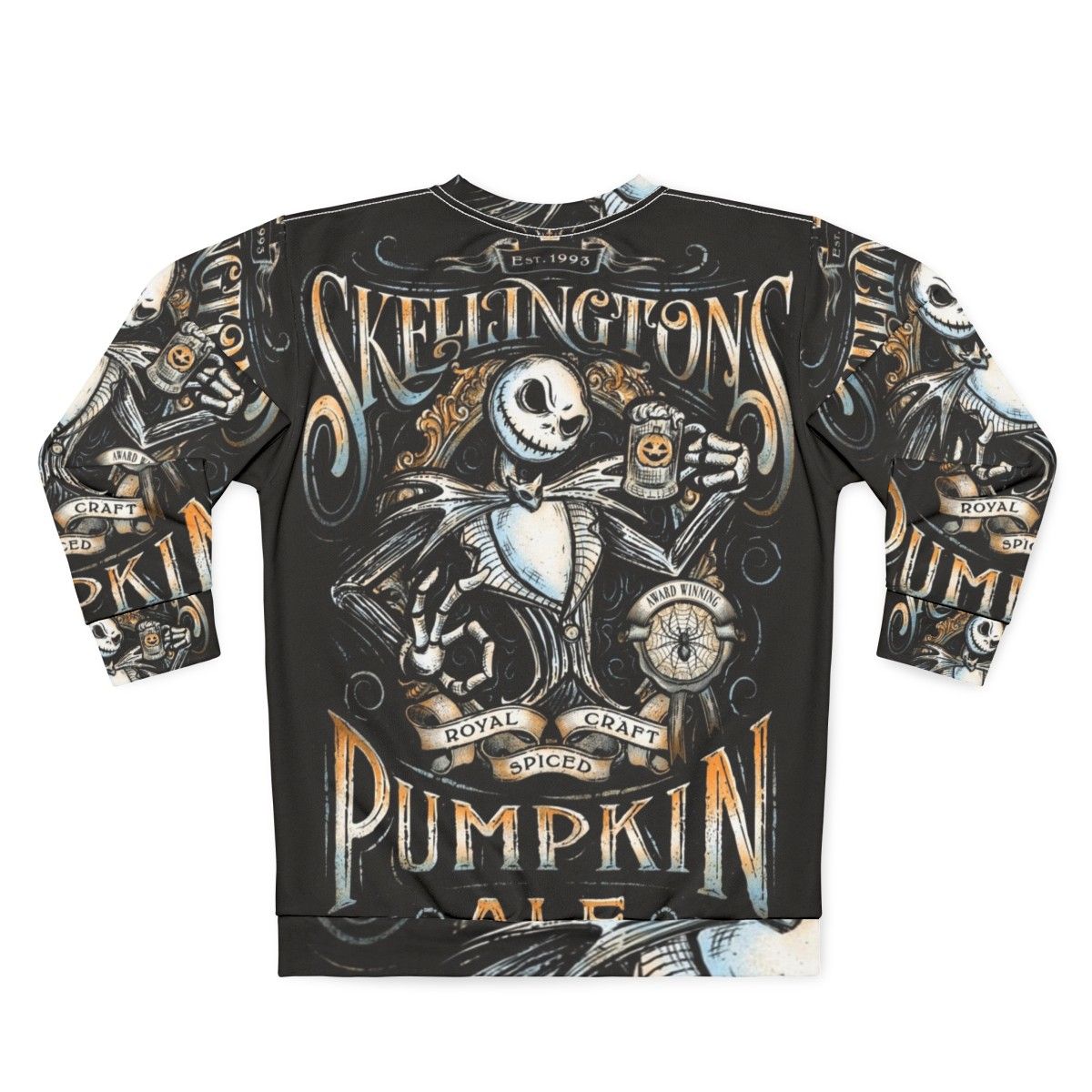 Jack Skellington Pumpkin King Halloween Sweatshirt - Back