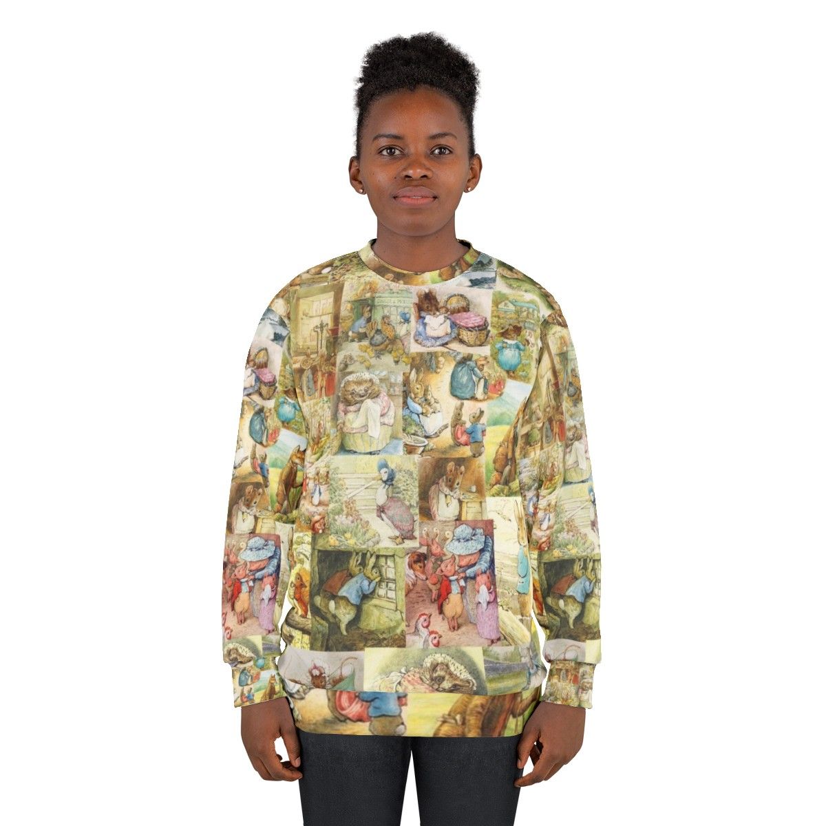 Beatrix Potter Collage Book Lover Sweatshirt - women