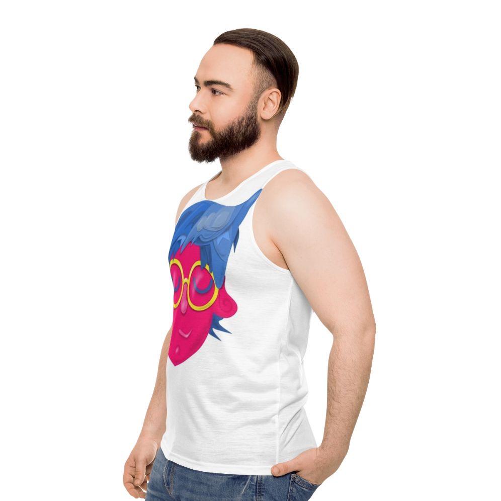 Unisex pansexual and LGBTQ pride tank top - men side