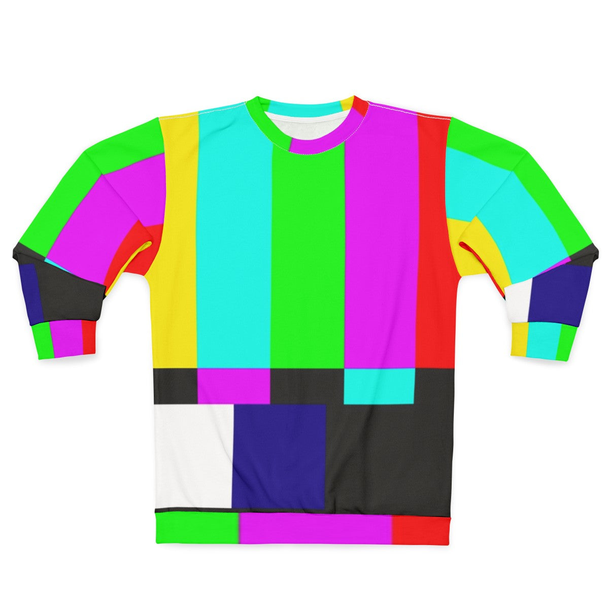 SMPTE Color Bars Sweatshirt with Colorful Stripes