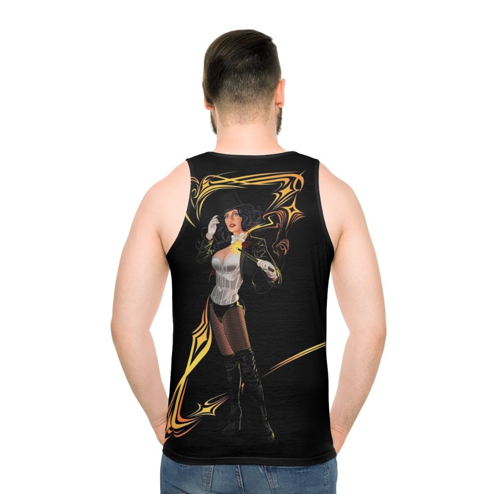 Zatanna Z Unisex Tank Top featuring DC Comics superhero character - men back