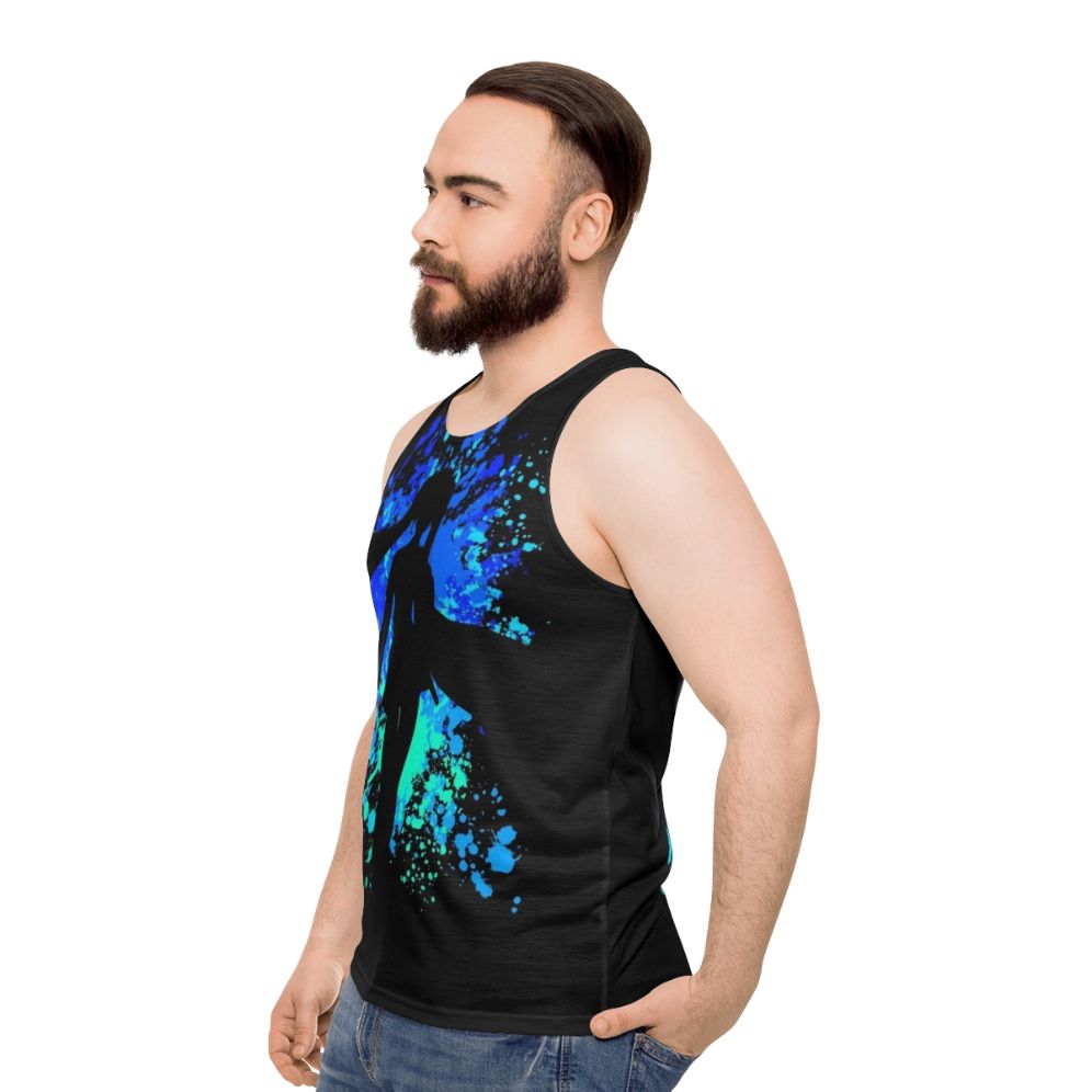 Vocaloid inspired paint splatter unisex tank top - men side