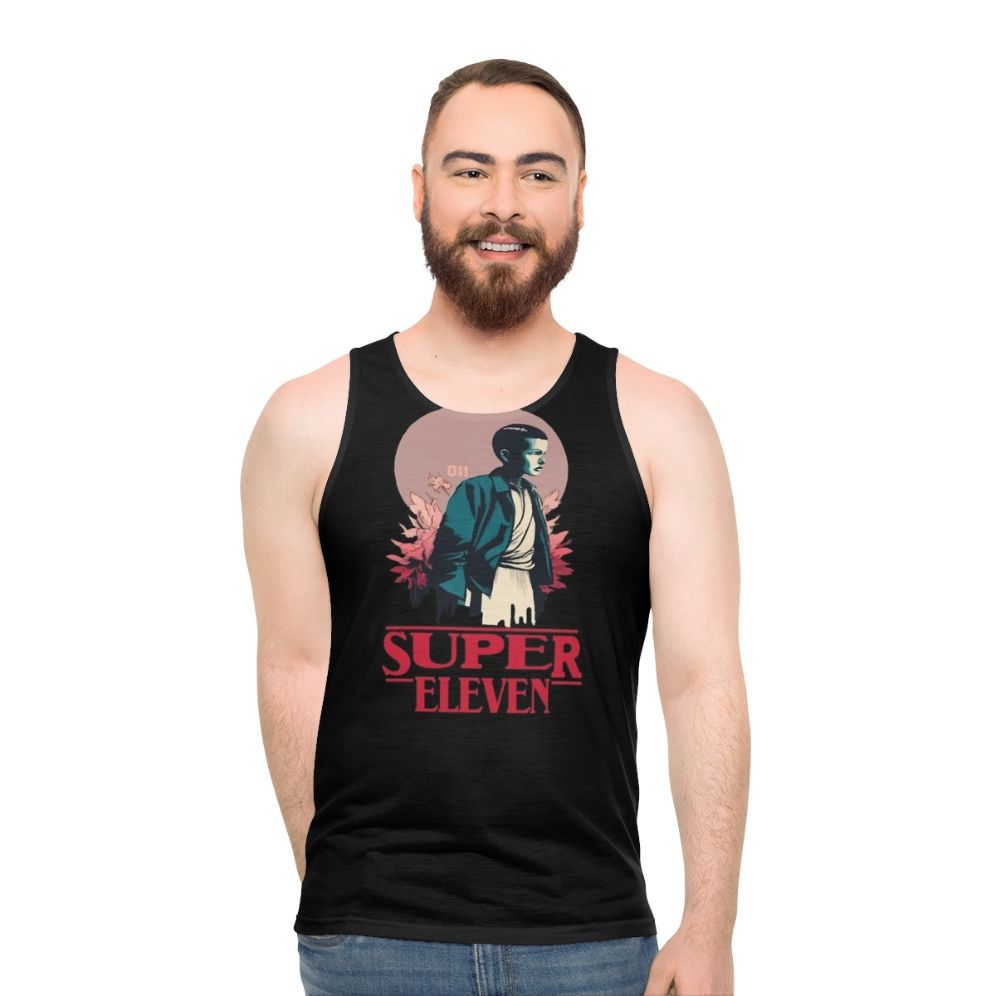 Stranger Things Eleven Black Unisex Tank Top - men