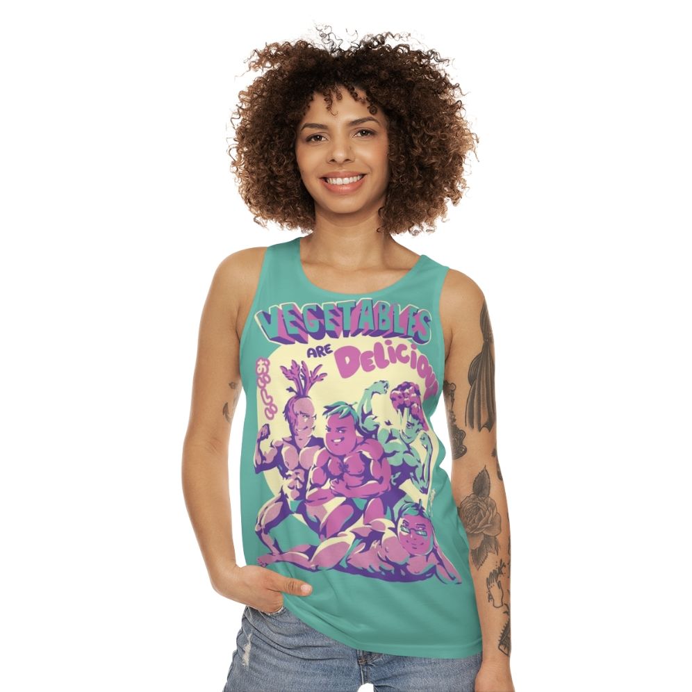 Vegetables Are Delicious Graphic Unisex Tank Top - women