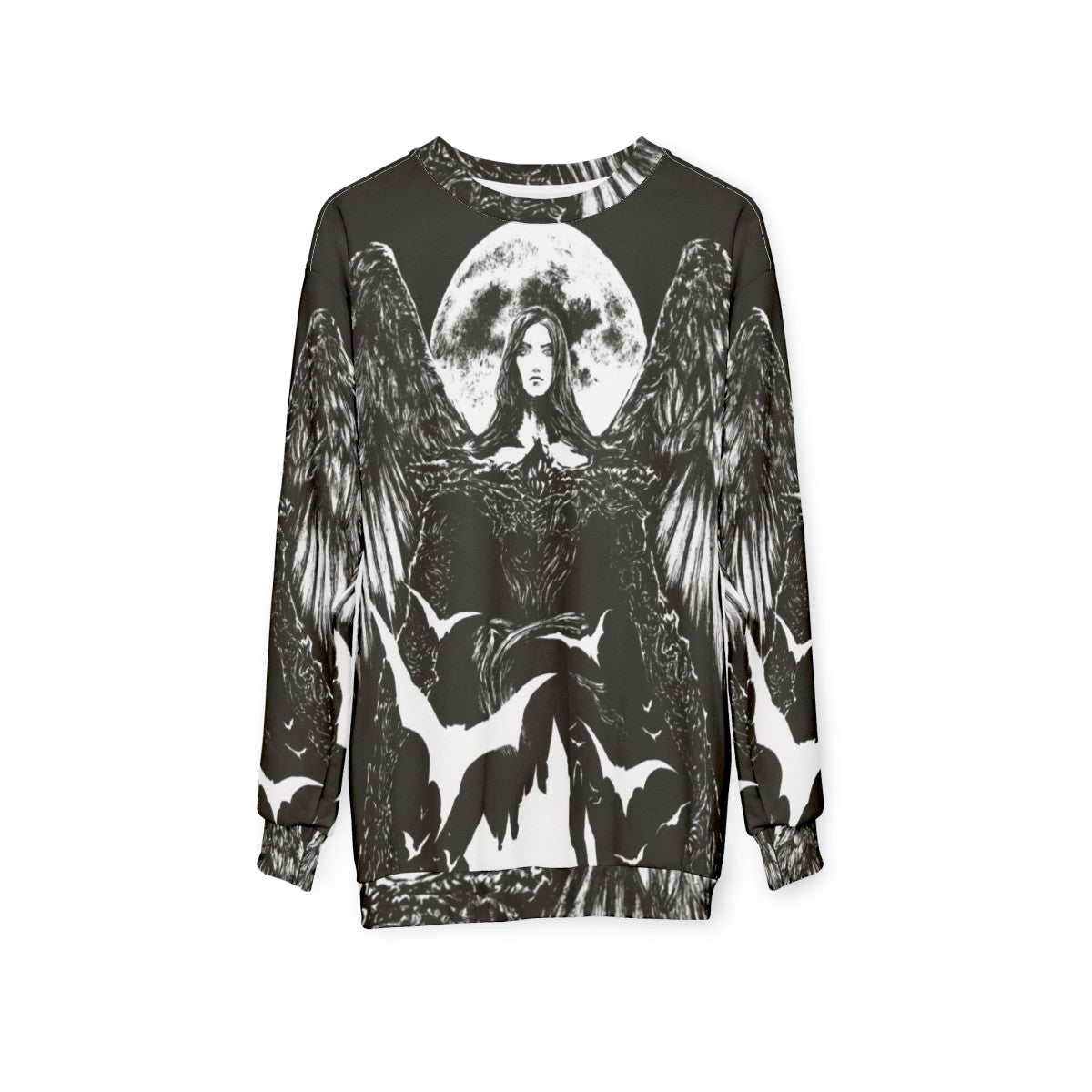 Night Flowing Gothic Vampire Sweatshirt - hanging