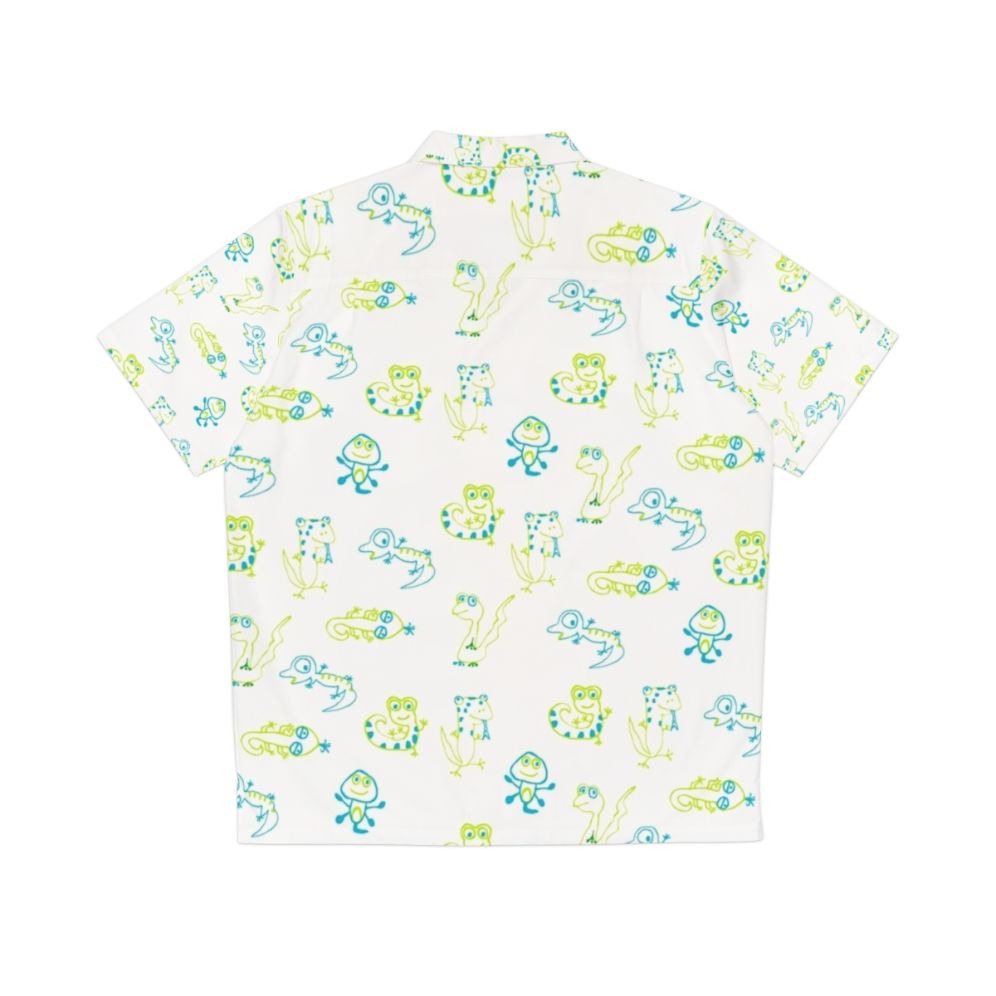 Lizard print Hawaiian shirt for summer vacation - Back