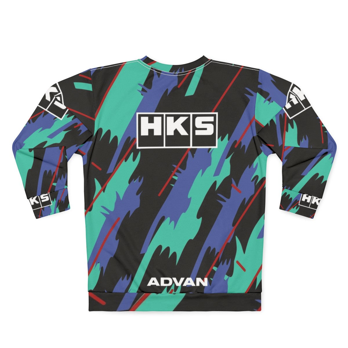 HKS Retro Livery Sweatshirt - Automotive JDM Car Apparel - Back