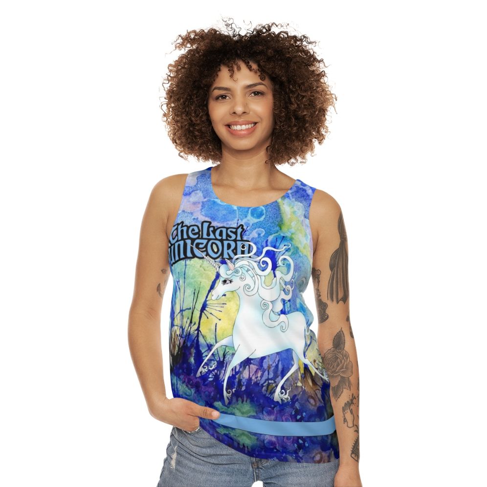 The Last Unicorn Unisex Fantasy Tank Top with Unicorn - women