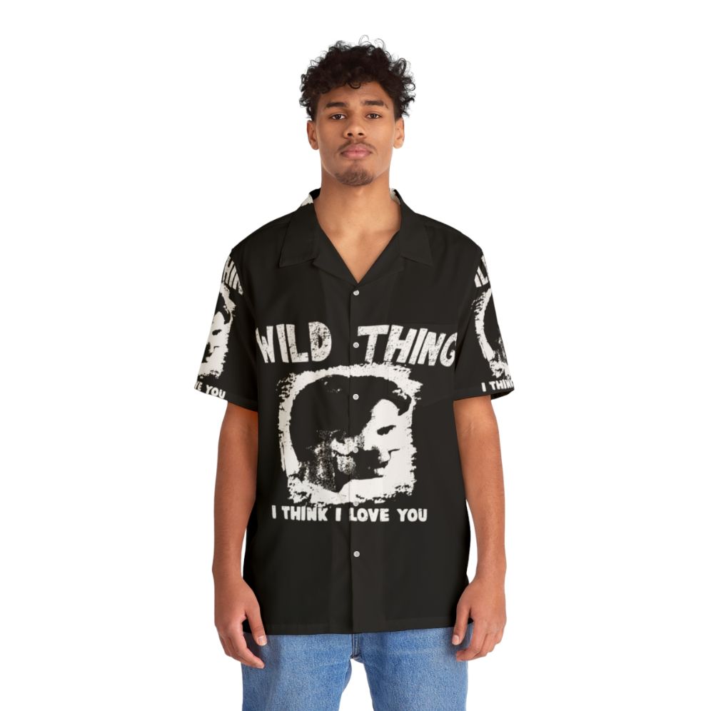 Wild Thing Major League Hawaiian Shirt featuring Charlie Sheen character from 80s movie - People Front