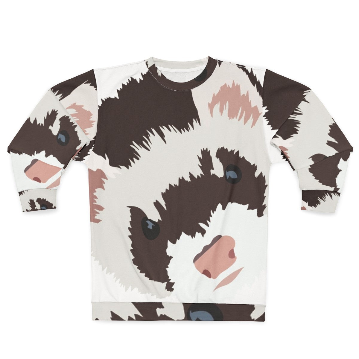 Ferret Head Sweatshirt featuring a vector design of a ferret's head