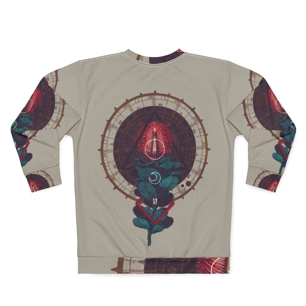 Mystical Birth Sweatshirt with Occult Sacred Geometry Design - Back