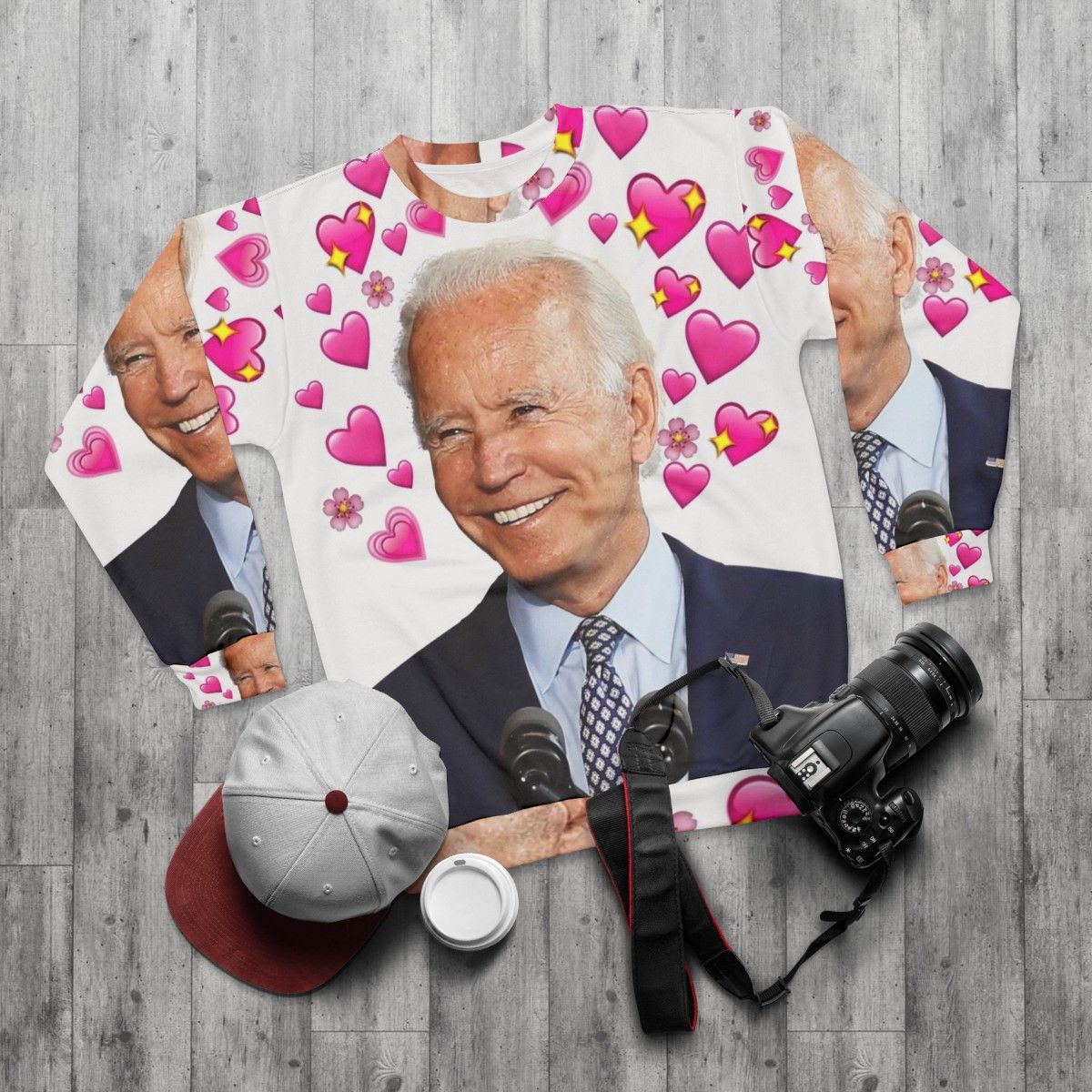 Stylish Joe Biden Sweatshirt - flat lay