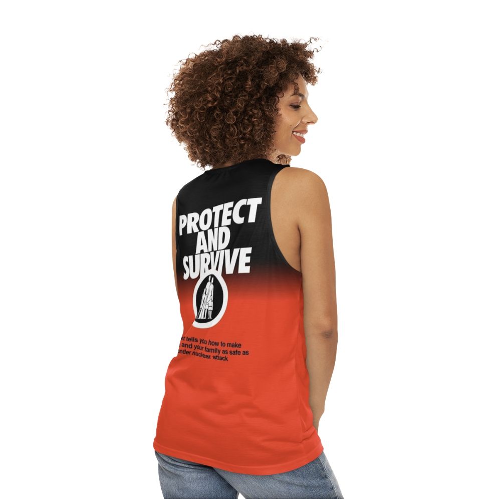 Unisex nuclear fallout survival tank top - women back