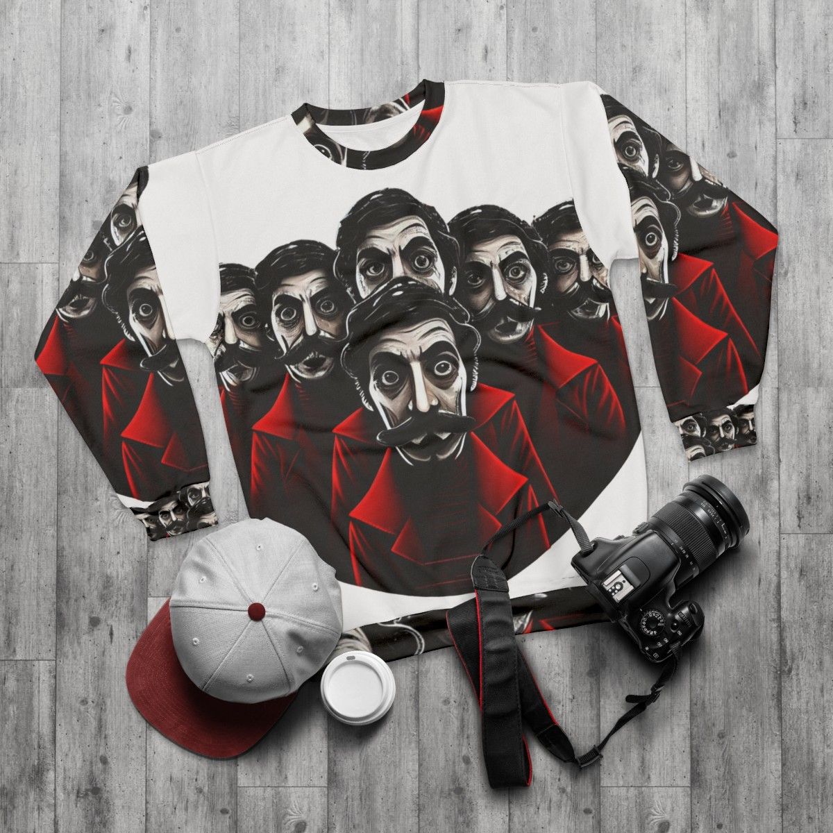 Money Heist La Casa de Papel Sweatshirt - flat lay