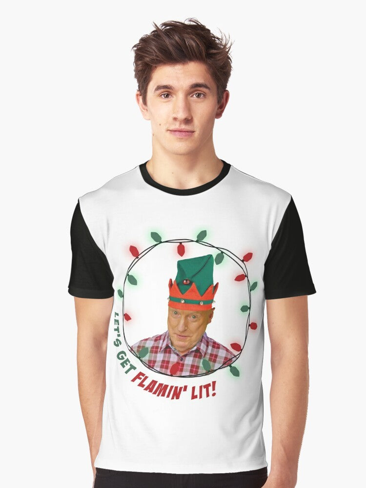 Alf Elf Graphic T-Shirt - Funny Ugly Christmas Sweater Design - Men