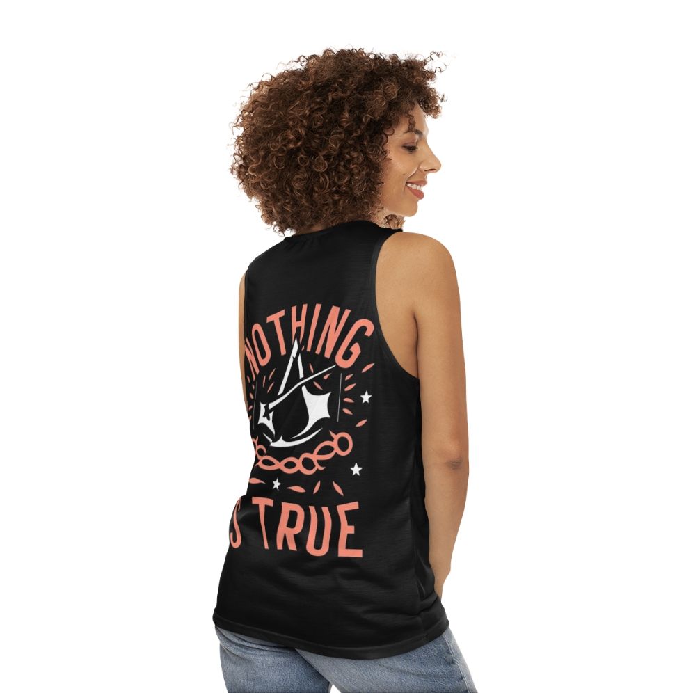 Assassin's Creed Iconic Quote Art Unisex Tank Top - women back