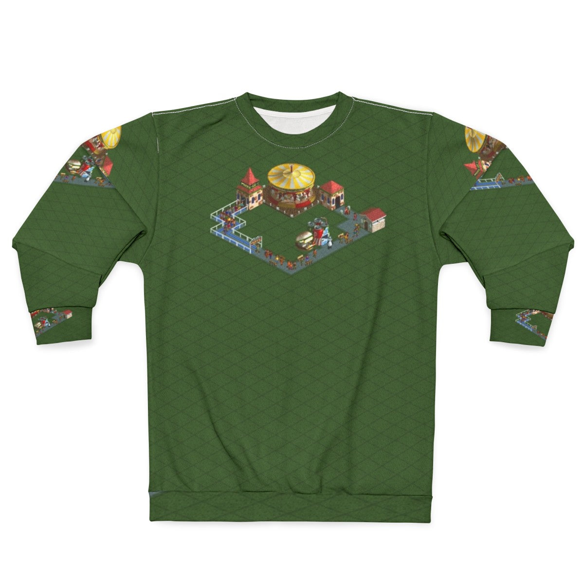 Rollercoaster Tycoon themed merry go round sweatshirt