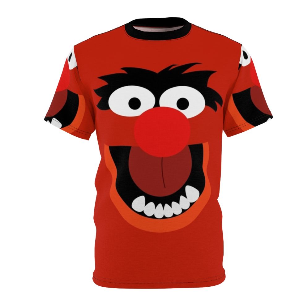 Colorful t-shirt featuring a variety of Muppet characters and animals in a pop art style